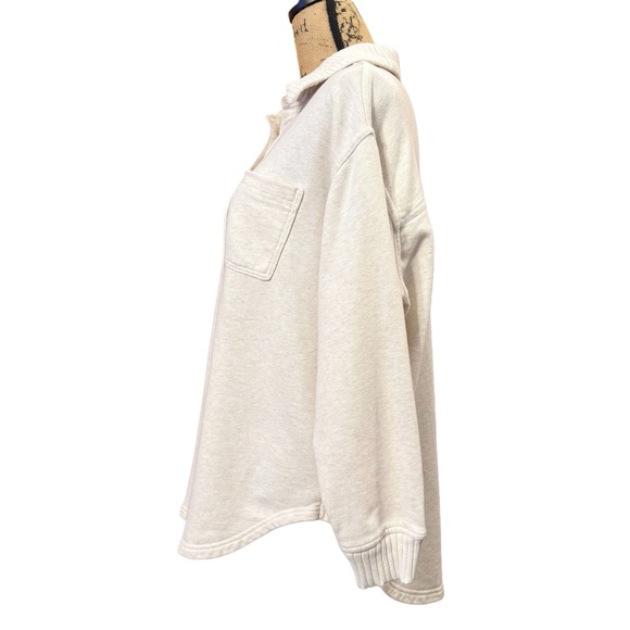 Aerie LumberJane Fleece Heather Frost Shirt Size Small - Picture 6 of 10